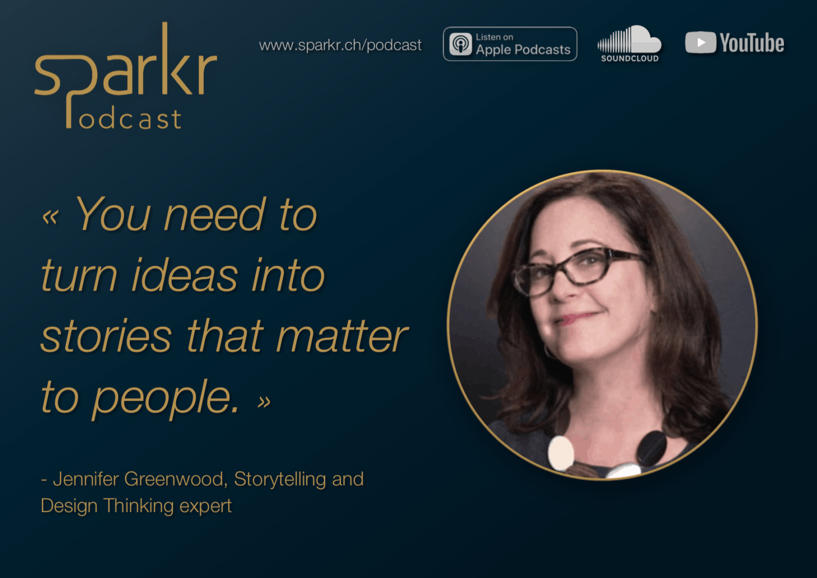 Sparkr Podcast Quote Jennifer Turn Ideas Into Stories