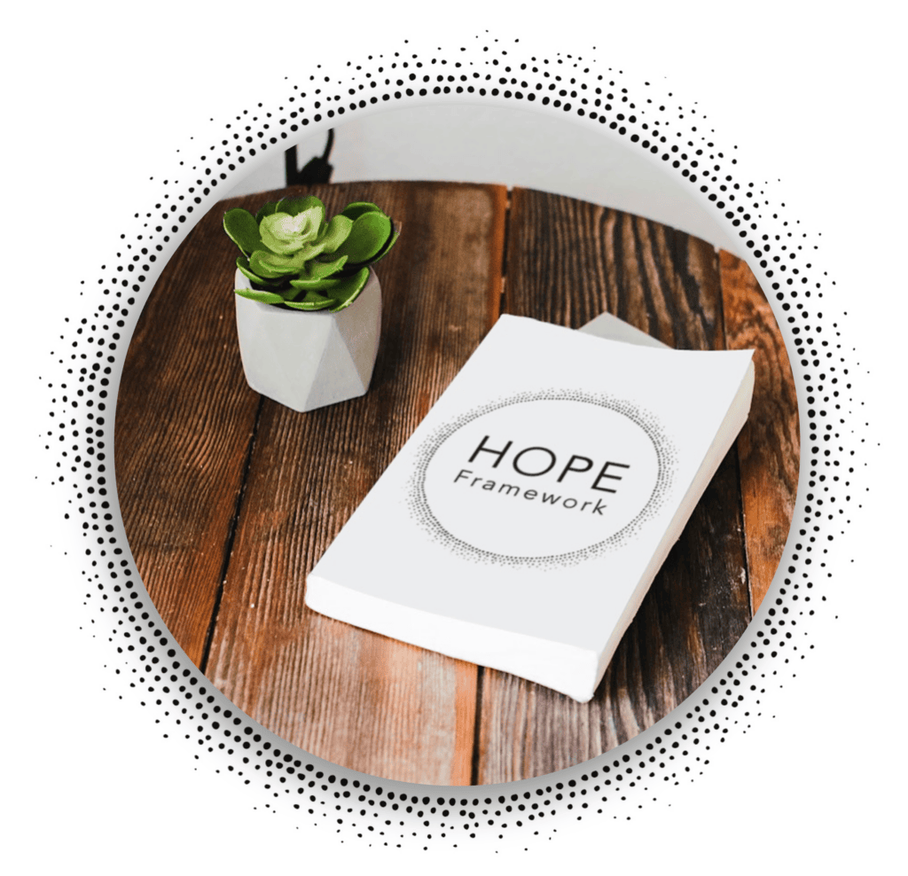 HOPE Framework Tagebuch Mockup als Kreis